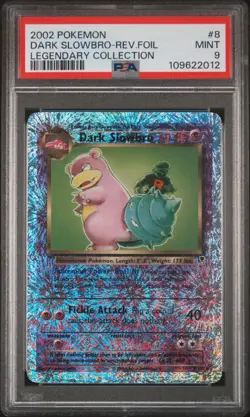 Pokemon TCG Dark Slowbro Legendary Collection Reverse Holo Rare 8/110 PSA 9 - Image 1