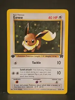 2000 Pokemon Team Rocket 1st Edition #55 Eevee C - Image 1
