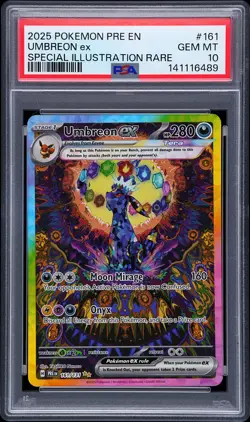 2025 POKEMON PRE EN-PRISMATIC EVOLUTIONS #161 UMBREON EX PSA 10 - Image 1