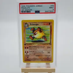 1999 POKEMON JUNGLE 1ST EDITION #43 PRIMEAPE PSA 9 - Image 2