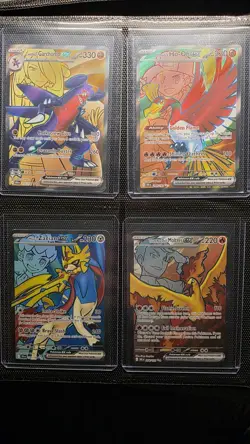 Pokemon, Lot Of 4, (Hop's Zacian, Ethan's Ho-Oh, Cynthia's Garchomp, And Moltres - Image 1