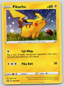 Pikachu SWSH039 (NM) - Sword & Shield Black Star Promo - Pokemon TCG - Image 1