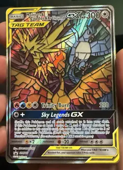 Pokemon TCG Moltres Zapdos Articuno GX Tag Team SM210 GM-NM - Image 2