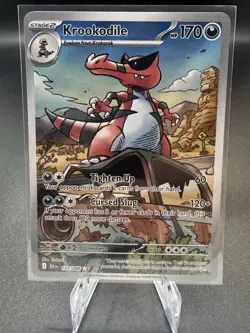 Krookodile 137/086 Holo Illustration Rare SV: Black Bolt NM English Pokemon - Image 1