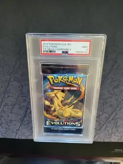 Pokemon: Mega Charizard Y Artwork XY Evolutions 2016 Unopened Pack - PSA 9 MINT - Image 4