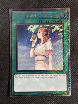 YuGiOh! Forbidden Chalice RA04-EN137 Platinum Secret Rare 1st Edition Near Mint - Image 1