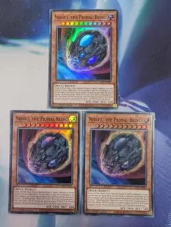 YuGiOh! Nibiru, The Primal Being RA01-EN015 Super Rare x3 PLAYSET 1st Ed - Image 1