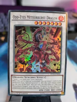 YuGiOh! Odd-Eyes Meteorburst Dragon PEVO-EN032 Super Rare 1st Ed - Image 1