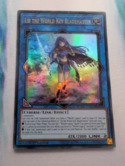 YuGiOh! Lib The World Key Blademaster DUOV-EN023 Ultra Rare 1st Ed - Image 1