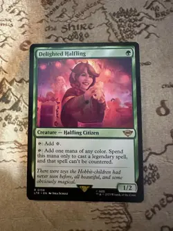 MTG - Delighted Halfling (0158) Near Mint Lord of the Rings - Image 1