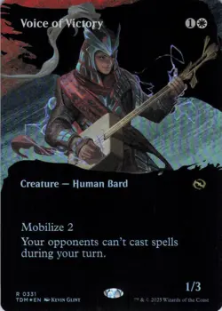 MTG Voice of Victory (Borderless) (331) | NM Foil | Tarkir: Dragonstorm {TDM} - Image 2