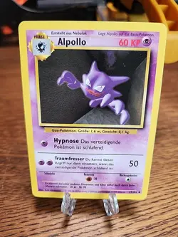 Alpollo (Haunter GERMAN) 29/102 Base Set Unlimited Vintage Pokemon TCG - Image 1