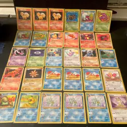 Pokemon Vintage Lot of 30 cards, base set, jungle, fossil, etc - Image 1
