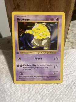 Pokemon 1st Edition Base Set Shadowless Drowzee 49/102 NS1 - Image 2