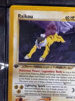 Pokemon TCG Raikou Rare Base Set 1st Edition 13/62 Near Mint - Image 3