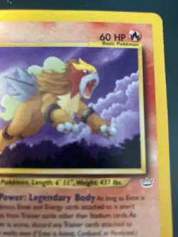 Pokemon TCG Entei Neo Revelation 17/64 Regular 1st Edition Rare NM - Image 3
