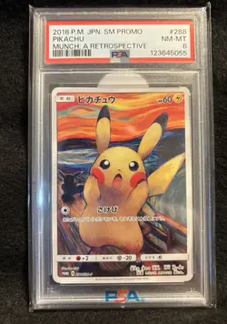 PSA8 Japanese Pokemon Pikachu Munch A Retrospective PROMO 288/SM-P 2018 - Image 1