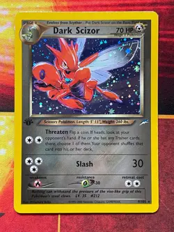 Dark Scizor - 9/105 - Pokemon Neo Destiny 1st Edition Holo Rare MP/LP- - Image 1