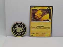 Pikachu 051 /162 Stamped 2026 Pokemon Day 30 Promo TCG With Coin - Image 1