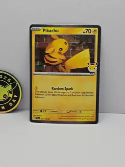 Pikachu 051 /162 Stamped 2026 Pokemon Day 30 Promo TCG With Coin - Image 2