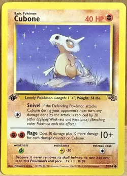 Cubone 50/64 Jungle Set 1st Edition 1999 Vintage Pokemon TCG - Image 1