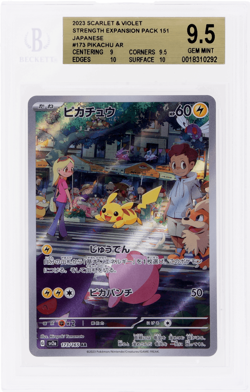 2023 Pokemon Scarlet and Violet Strength Expansion 151 Pikachu Art Rare BGS 9.5 - Image 1