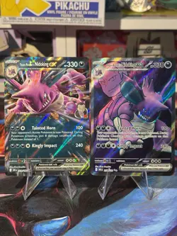 Pokemon 2025 SV Destined Rivals Team Rockets Nidoking EX 216 UR & RR 119 NM - Image 1