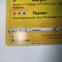 Pokemon Sword & Shield SWSH094 Jolteon Black Star Promo NM Condition - Image 5