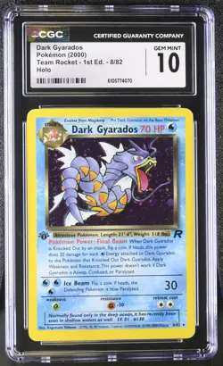 Pokemon CGC 10 1st Edition Dark Gyarados 8/82 Team Rocket - Image 1