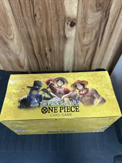One Piece Card Game [12x] Tin Pack Set Vol.2 [TS-02] Display English In Hand USA - Image 1