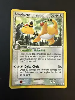 Pokemon TCG Ampharos 1/101 | 2006 Dragon Frontiers Reverse Holo Near Mint - Image 1