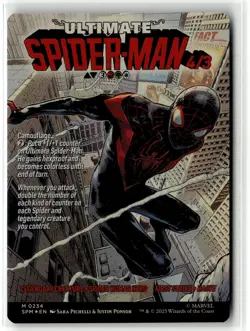 Miles Morales 0234 Borderless FOIL Spider Man MTG Magic The Gathering Card NM - Image 2
