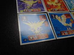 Pokemon Amada Sticker Non Holo x6 Zapdos Moltres Articuno #6117 - Image 2