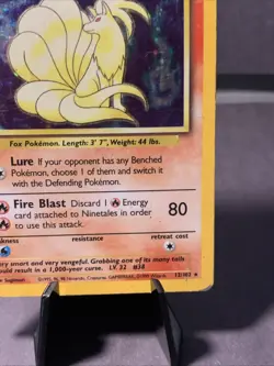 Pokemon TCG Ninetales Base Set Unlimited #12/102 Holo Rare WOTC VTG 1999 HP - Image 4