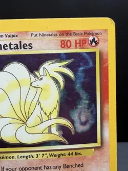 Pokemon TCG WOTC Base Set Ninetales 12/102 Holo Rare Unlimited HP - Image 3