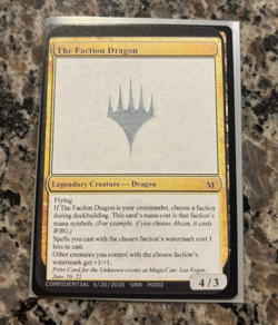 MTG Unknown Event Playtest Card Las Vegas 2025 Magiccon Faction Dragon - Image 1