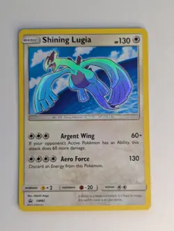 Pokemon TCG Shining Lugia Holo SM82 Black Star Promo Card LP ✨SHINY✨ - Image 1