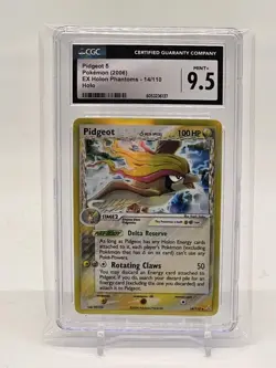 CGC 9.5 MINT+ Pidgeot 2006 EX Holon Phantoms 14/110 Holo Pokemon Card - Image 1