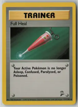 Full Heal 82/102 Pokemon Base Set Uncommon Moderately Played Card (MP) - Image 1