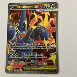 Mega Heracross ex 108/094 Me02: Phantasmal Flames Holo Full Art Pokemon Card - Image 1