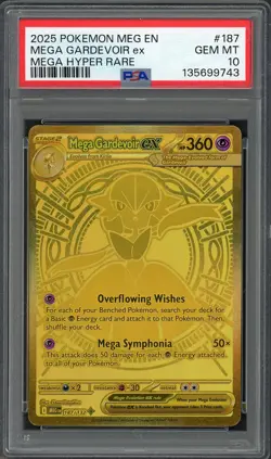 PSA 10 Mega Gardevoir ex Mega Evolution 187/132 Holo Pokemon Card B13 - Image 1