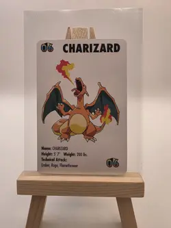 1998 Pokemon Applause Charizard #06 Mini Card KFC Retro - Image 1