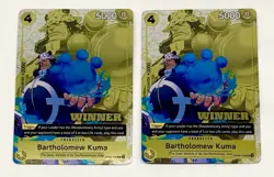 2025 One Piece Bartholomew Kuma Winner Pack Vol. 4, OP09-108 Promo (2x) Cards - Image 1