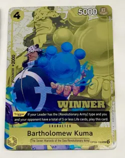 2025 One Piece Bartholomew Kuma Winner Pack Vol. 4, OP09-108 Promo (2x) Cards - Image 5