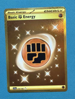 258/198 FIGHTING ENERGY | GOLD HYPER RARE | SCARLET & VIOLET SVI POKEMON CARD - Image 1