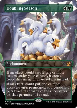 Doubling Season *Borderless* - WOT - NM - Magic The Gathering - MTG - Image 1