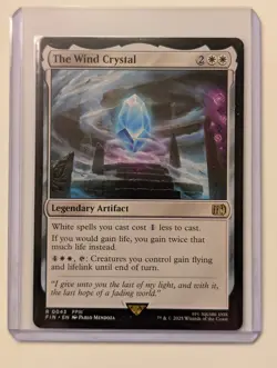 Magic: The Gathering MTG FINAL FANTASY FIN #43 The Wind Crystal Rare - Image 1
