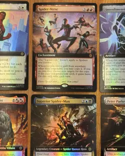 MTG Marvel’s Spider-Man NM Extended Art Foil Rare/Mythic Lot, Spider-Verse, SPM - Image 2