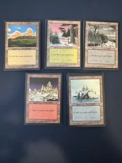 MTG - Magic The Gathering - Ice Age Lands X 33 - Ice Age - LP/EX- NP/LN! - Image 1