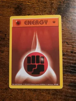 Pokemon FIGHTING ENERGY Base Set 1ST EDITION Shadowless 97/102 LP - Image 1